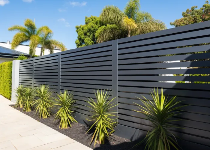 Slat fence built by the trusted Elite Fencing Tweed Heads